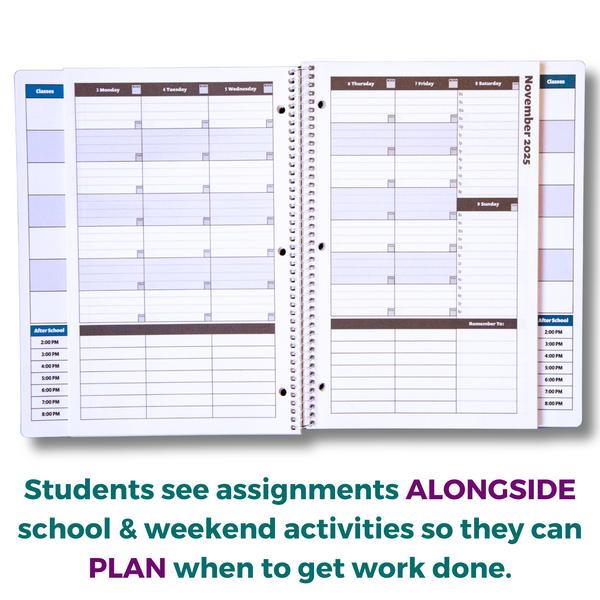 2025-2026 Academic Planner - 8.5" X 11" Monthly & Weekly, 19 Months (Jun 2025-Dec 2026) For Students & Teachers