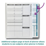 Order Out Of Chaos 2025-2026 Academic Planner, Daily, Weekly & Monthly Time Management School Agenda, Size 8.5x8.25 (Berry Blue)