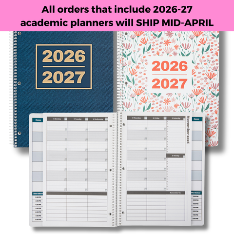 Limited Edition Pattern Cover | 2026-27 Academic Planner: A Tool for Time Management®  (8.5x11)