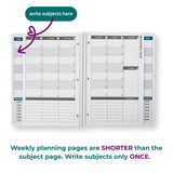 Order Out Of Chaos Academic Planner 2026-2027, Daily Weekly Monthly School Calendar, Student Planner 2026-2027, 8.5 x 11 Homework Organizer, july 2026-june 2027 White Black School Agenda Book