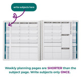 Order Out Of Chaos Academic Planner 2026-2027 Daily Weekly and Monthly Calendar, School Agenda Book, July 2026-June 2026 planner 8.5x8.25 Homework Organizer (Stormy Blue)