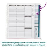 Order Out Of Chaos Academic Planner 2026-2027 Daily Weekly and Monthly Calendar, School Agenda Book, July 2026-June 2026 planner 8.5x8.25 Homework Organizer (Stormy Blue)