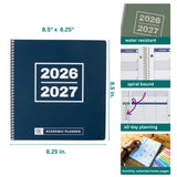 Order Out Of Chaos Academic Planner 2026-2027 Daily Weekly and Monthly Calendar, School Agenda Book, July 2026-June 2026 planner 8.5x8.25 Homework Organizer (Stormy Blue)