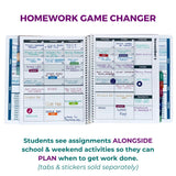 Order Out Of Chaos Academic Planner 2026-2027 Daily Weekly and Monthly Calendar, School Agenda Book, July 2026-June 2026 planner 8.5x8.25 Homework Organizer (Stormy Blue)