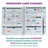Order Out Of Chaos Academic Planner 2026-2027, Daily Weekly Monthly School Calendar, Student Planner 2026-2027, 8.5 x 11 Homework Organizer, july 2026-june 2027 White Black School Agenda Book