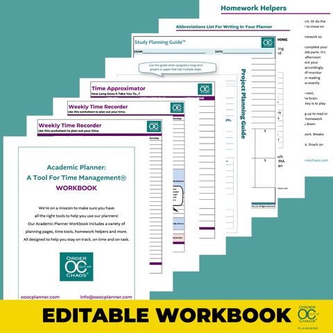EDITABLE PDF: Academic Planner Workbook