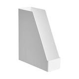 AmazonBasics Plastic Desk Organizer - Magazine Rack, White, 2-Pack