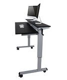 Crank Adjustable Sit to Stand Up Desk with Heavy Duty Steel Frame