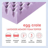 3 Inch Egg Crate Memory Foam Mattress Topper