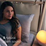 Philips SmartSleep Wake-up Light, Colored Sunrise and Sunset Simulation, 5 Natural Sounds, FM Radio & Reading Lamp, Tap Snooze, HF3520/60