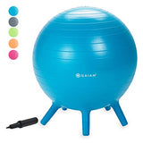 Gaiam Kids Stay-N-Play Children's Balance Ball - Flexible School Chair, Active Classroom Desk Seating with Stay-Put Stability Legs, Includes Air Pump