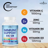 Immune Support Booster Supplement with Elderberry, Vitamin C and Zinc