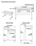 Crank Adjustable Sit to Stand Up Desk with Heavy Duty Steel Frame