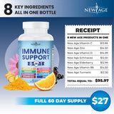 Immune Support Booster Supplement with Elderberry, Vitamin C and Zinc