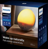 Philips SmartSleep Wake-up Light, Colored Sunrise and Sunset Simulation, 5 Natural Sounds, FM Radio & Reading Lamp, Tap Snooze, HF3520/60