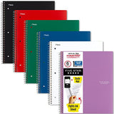 Five Star Spiral Notebook, 6 Pack