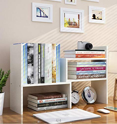 Expandable Wood Desktop Bookshelf Desktop Organizer