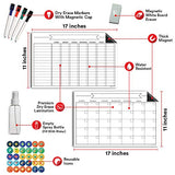 Magnetic Chore Chart Whiteboard & Reusable Dry Erase Calendar