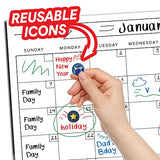 Magnetic Chore Chart Whiteboard & Reusable Dry Erase Calendar