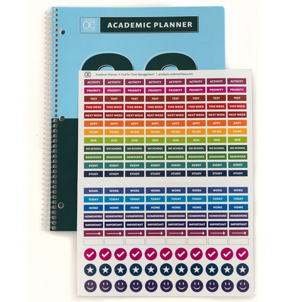 Program Sheet Sticker Academic Planner, Calendar, Agenda, Student Stickers Sheet